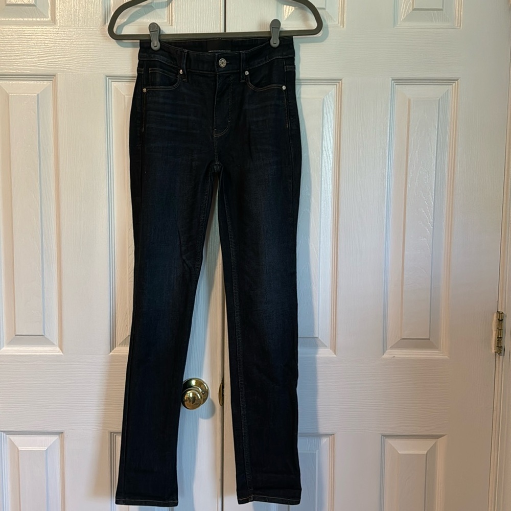 White House Black Market size 00 dark wash, high-rise, slim sculpt jeans